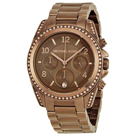 michael kors damenuhr mk 5943|Michael Kors Blair Chronograph Brown PVD Ladies Watch MK5493.